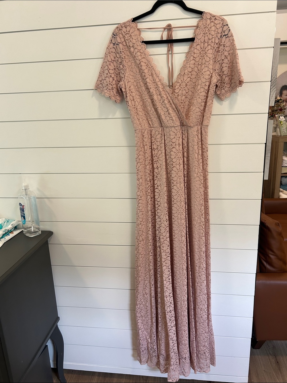Baltic Born Dusty Rose Lace Maxi Dress